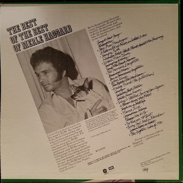 Merle Haggard : The Best Of The Best Of Merle Haggard (LP,Compilation,Club Edition)