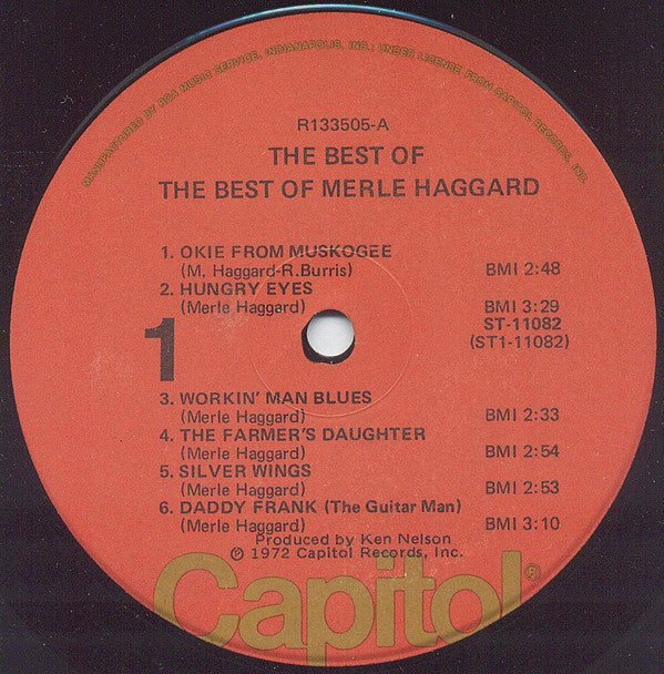 Merle Haggard : The Best Of The Best Of Merle Haggard (LP,Compilation,Club Edition)