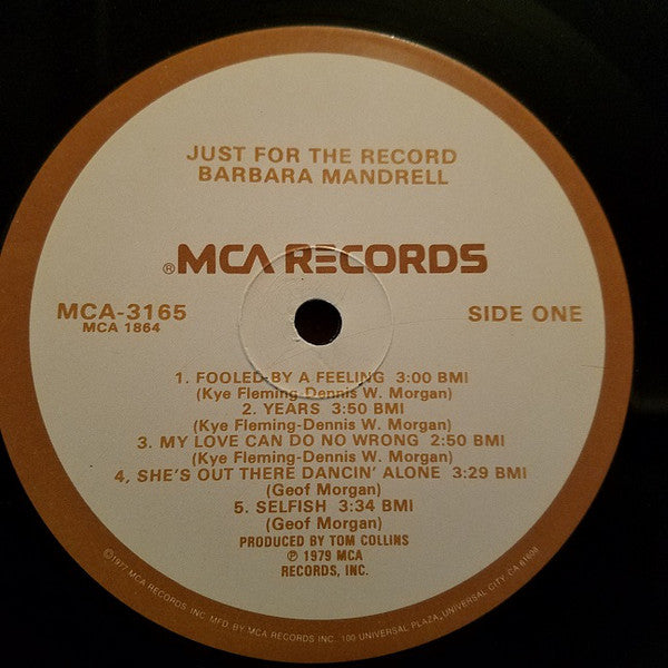 Barbara Mandrell : Just For The Record (LP)