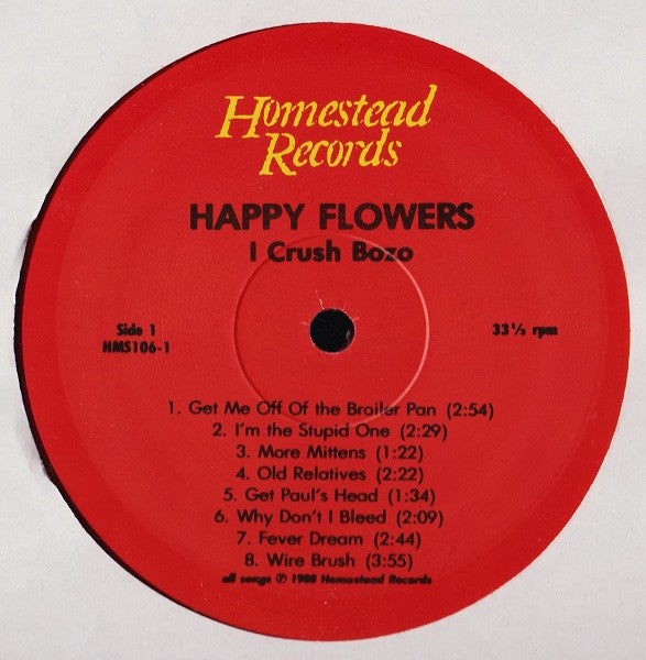 Happy Flowers : I Crush Bozo (LP,Album,Limited Edition)