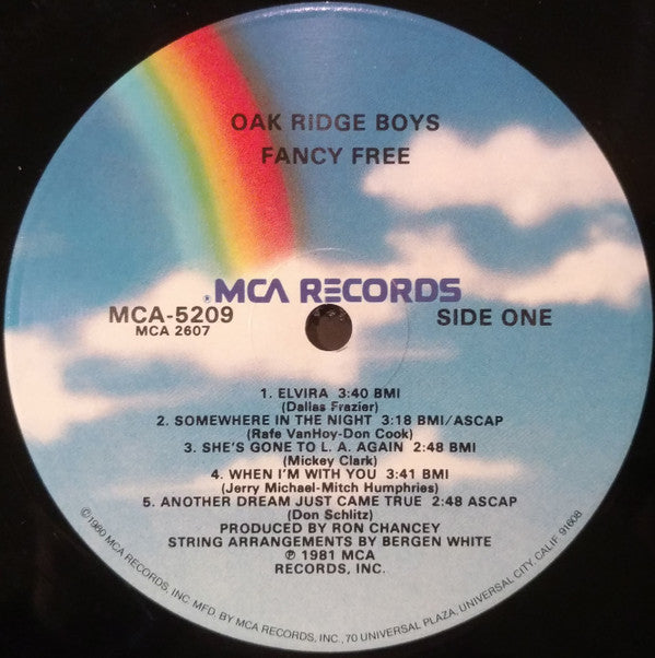 Oak Ridge Boys, The : Fancy Free (LP,Album)