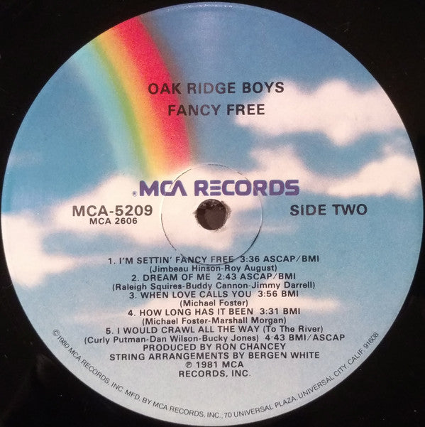 Oak Ridge Boys, The : Fancy Free (LP,Album)