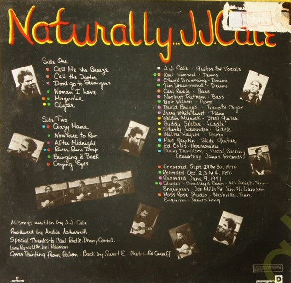 J.J. Cale : Naturally (LP,Album,Reissue)