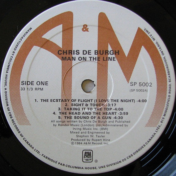 Chris de Burgh : Man On The Line (LP,Album,Club Edition)