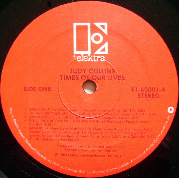 Judy Collins : Times Of Our Lives (LP,Stereo)