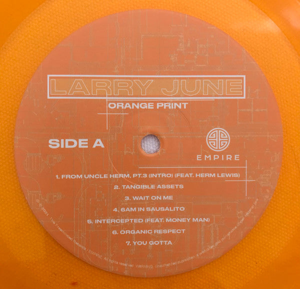 Larry June : Orange Print (LP,Album)