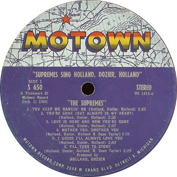 Supremes, The : Supremes Sing Holland▪Dozier▪Holland (LP,Album)