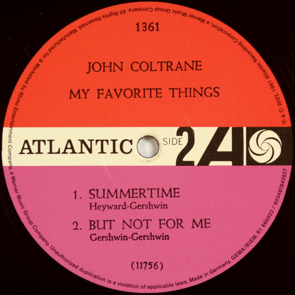 John Coltrane : My Favorite Things (LP,Album,Reissue,Remastered,Mono)