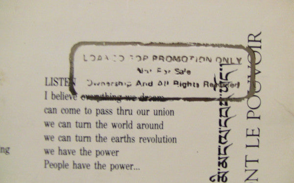 Patti Smith : People Have The Power (12",33 ⅓ RPM,Stereo)