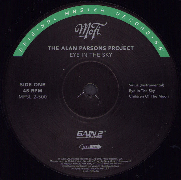Alan Parsons Project, The : Eye In The Sky (12",45 RPM,Album,Numbered,Reissue,Remastered,Special Edition,Stereo)