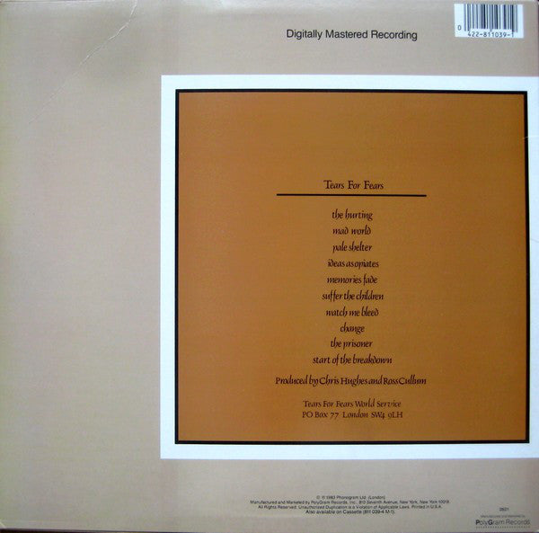 Tears For Fears : The Hurting (LP,Album)