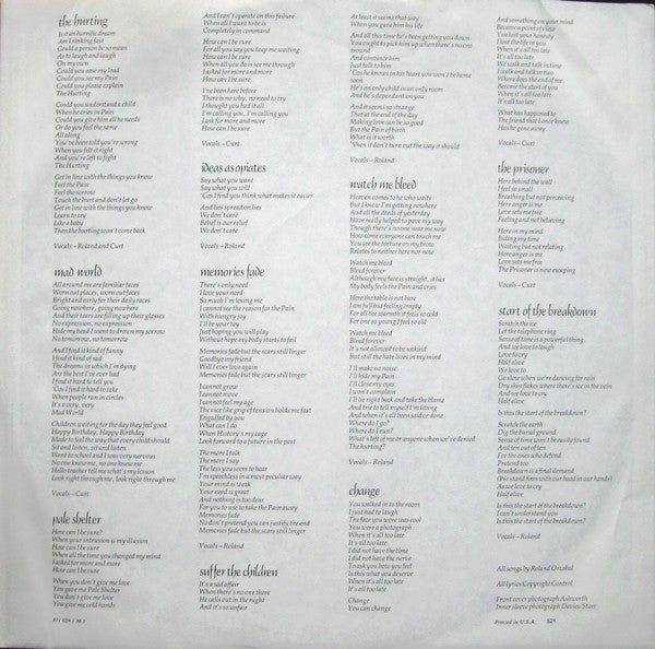Tears For Fears : The Hurting (LP,Album)