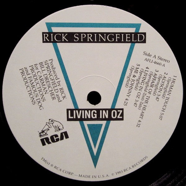 Rick Springfield : Living In Oz (LP,Album,Stereo)