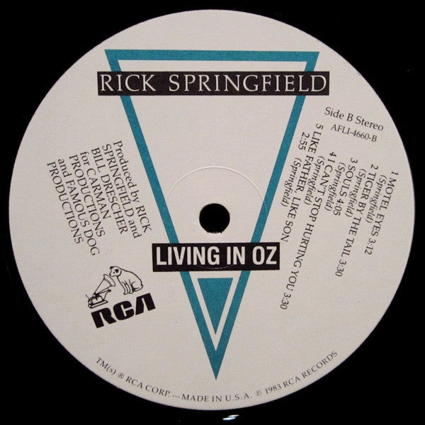 Rick Springfield : Living In Oz (LP,Album,Stereo)