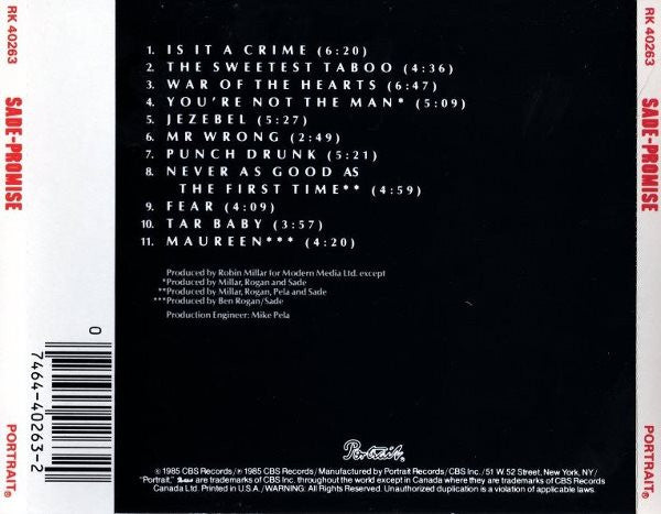 Sade : Promise (Album,Repress)