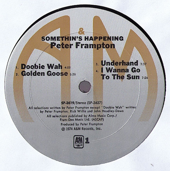 Peter Frampton : Somethin's Happening (LP,Album,Stereo)