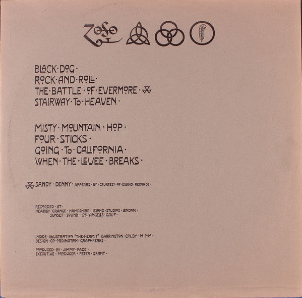 Led Zeppelin : Untitled (LP,Album,Club Edition)
