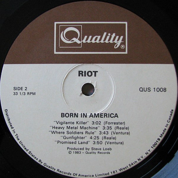 Riot (4) : Born In America (LP,Album)