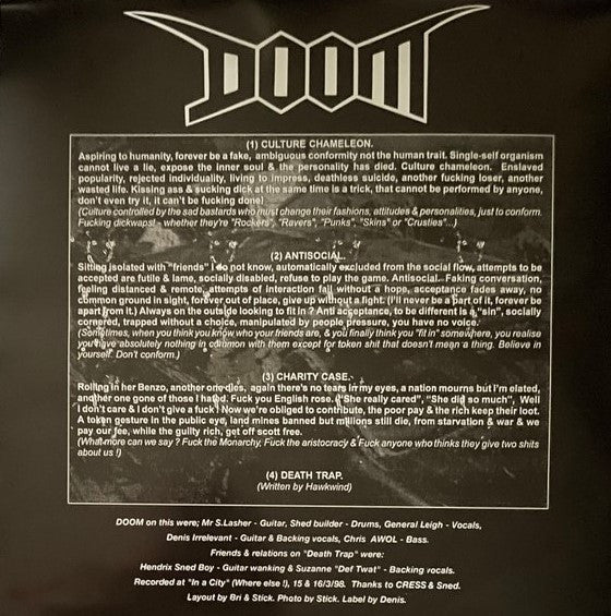 Doom (2) / Cress : Doom / Cress (LP,Reissue,Remastered,Stereo)