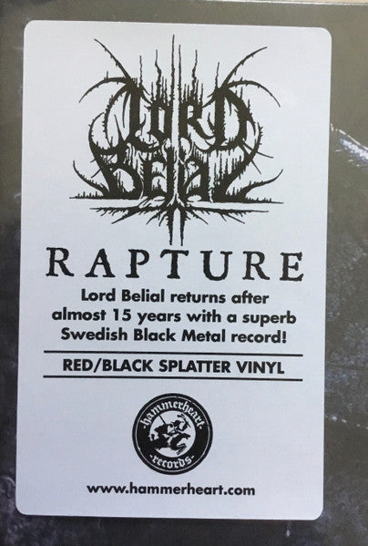 Lord Belial : Rapture (LP,Album,Limited Edition)