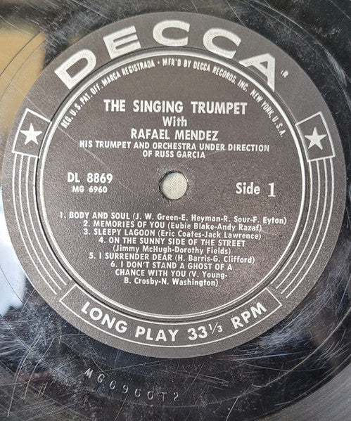 Rafael Mendez : The Singing Trumpet (LP,Album,Mono)
