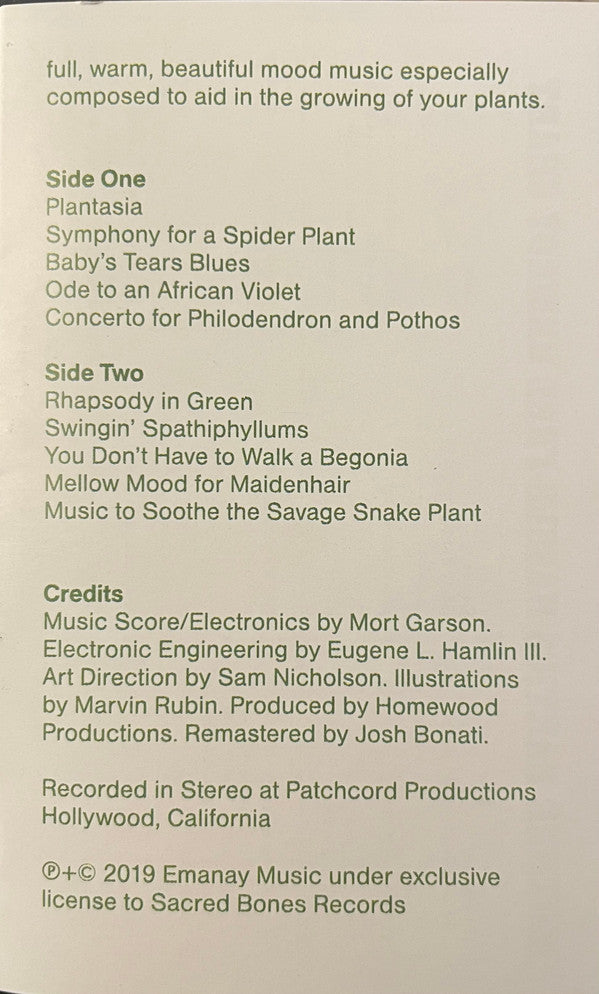 Mort Garson : Mother Earth's Plantasia (Album,Reissue)