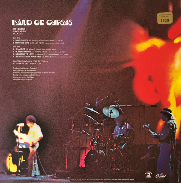 Jimi Hendrix : Band Of Gypsys (LP,Album,Limited Edition,Numbered,Remastered)