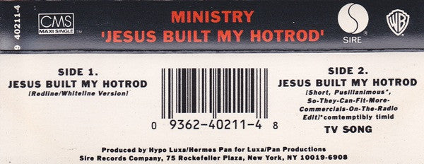 Ministry : Jesus Built My Hotrod (Maxi-Single)