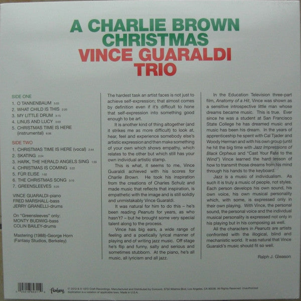 Vince Guaraldi Trio : A Charlie Brown Christmas (LP,Album,Reissue)