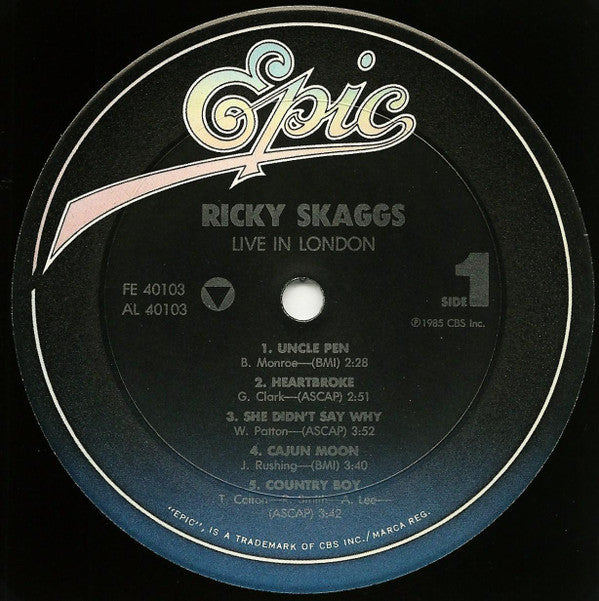 Ricky Skaggs : Live In London (LP,Album)