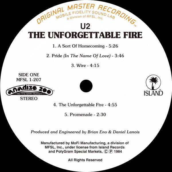 U2 : The Unforgettable Fire (LP,Album,Limited Edition,Numbered,Remastered)