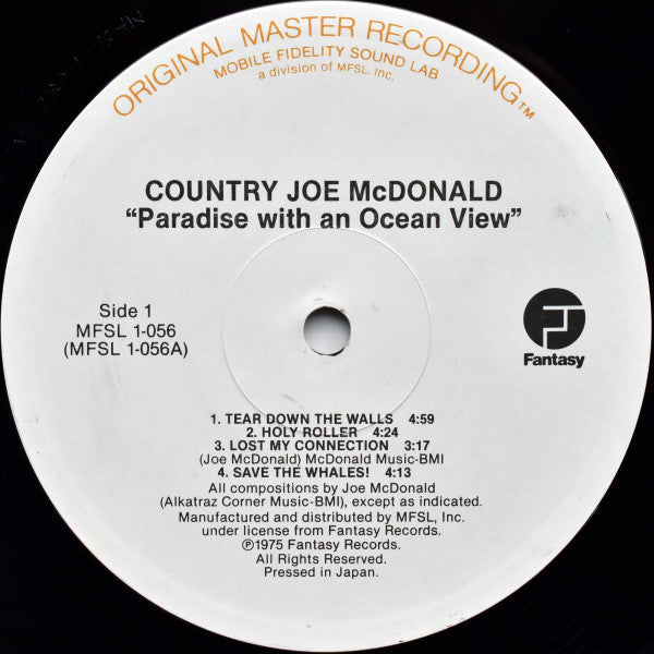 Country Joe McDonald : Paradise With An Ocean View (LP,Album,Limited Edition,Reissue,Remastered,Stereo)