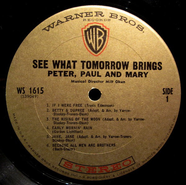 Peter, Paul & Mary : See What Tomorrow Brings (LP,Album,Stereo)