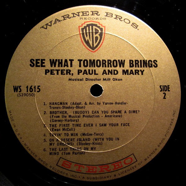 Peter, Paul & Mary : See What Tomorrow Brings (LP,Album,Stereo)