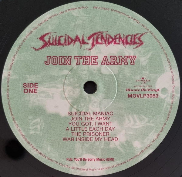 Suicidal Tendencies : Join The Army (LP,Album,Reissue)