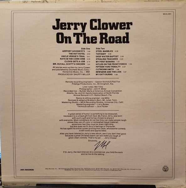 Jerry Clower : On The Road (LP,Album,Stereo)
