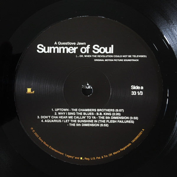 Various : Summer Of Soul (... Or When The Revolution Could Not Be Televised) (Original Motion Picture Soundtrack) (LP,Album,Stereo)