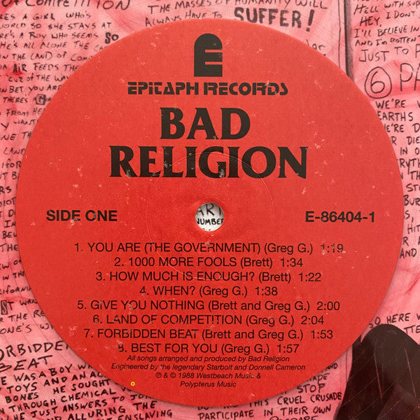 Bad Religion : Suffer (LP,Album,Limited Edition,Numbered,Reissue)