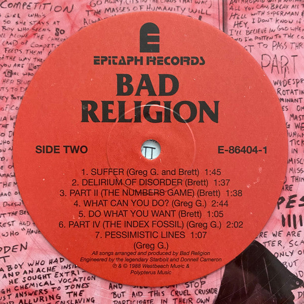 Bad Religion : Suffer (LP,Album,Limited Edition,Numbered,Reissue)