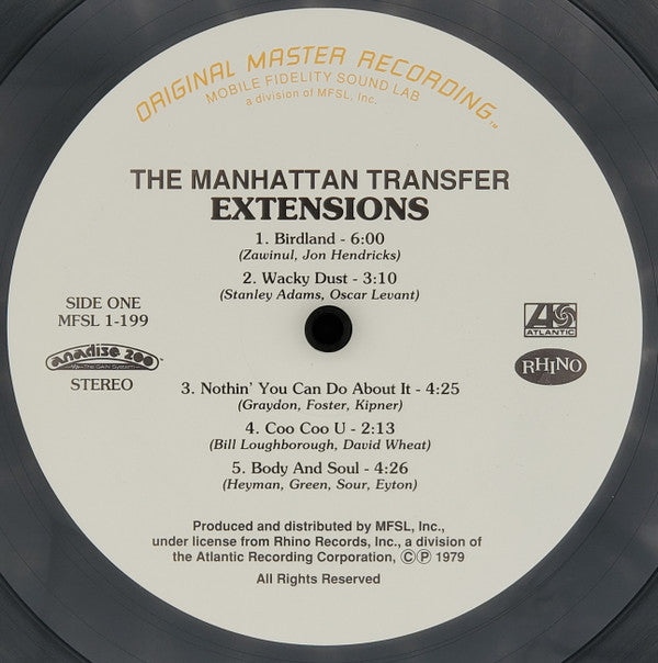 Manhattan Transfer, The : Extensions (LP,Limited Edition,Numbered,Reissue,Remastered,Stereo)