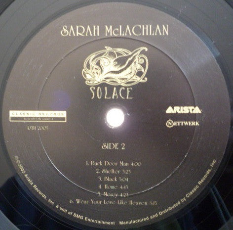 Sarah McLachlan : Solace (LP,Album,Limited Edition,Reissue,Stereo)