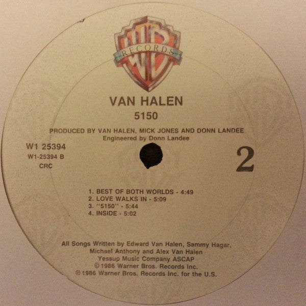 Van Halen : 5150 (LP,Album,Club Edition)