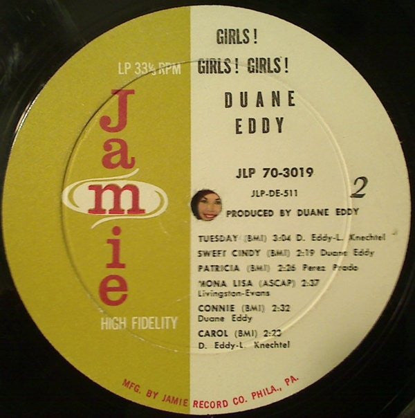 Duane Eddy : Girls! Girls! Girls! (LP,Album,Mono)