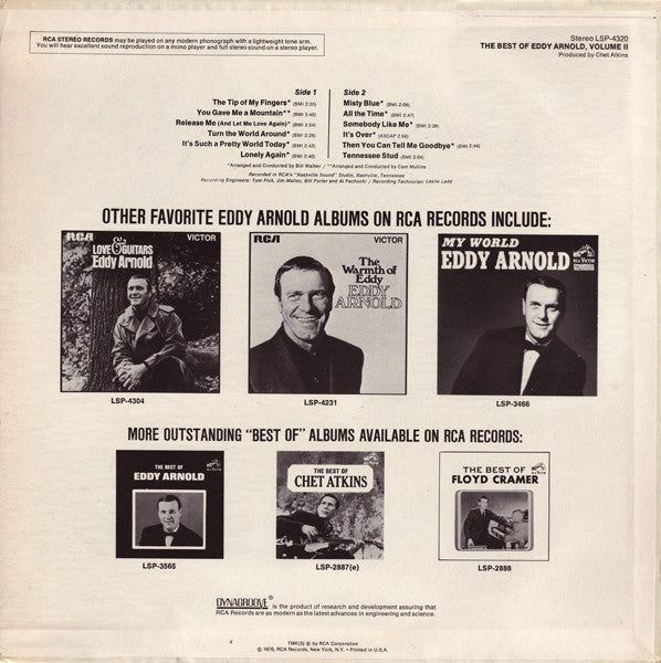 Eddy Arnold : The Best Of Eddy Arnold Volume II (LP,Compilation,Stereo)