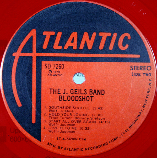 J. Geils Band, The : Bloodshot (LP,Album,Stereo)