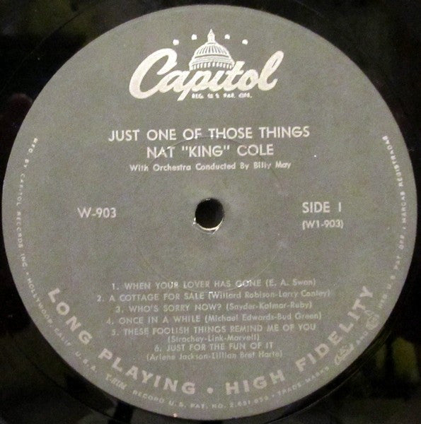 Nat King Cole : Just One Of Those Things (LP,Album,Mono)
