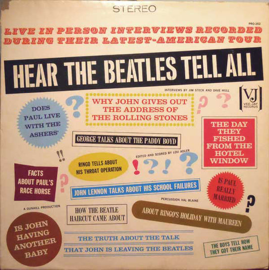 Beatles, The : Hear The Beatles Tell All (LP,Reissue)