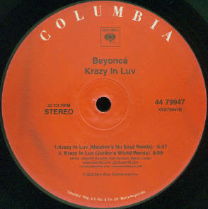 Beyoncé : Krazy In Luv (12",33 ⅓ RPM,Single)