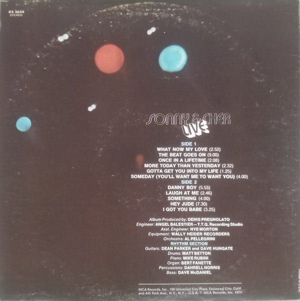 Sonny & Cher : Sonny & Cher Live (LP,Repress,Stereo)