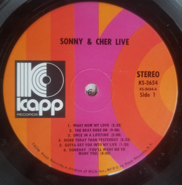 Sonny & Cher : Sonny & Cher Live (LP,Repress,Stereo)